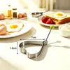 Molde para Freír Huevos de Acero Inoxidable para el Hogar Anillo Redondo Grueso con Forma de Corazón para Huevos Artefacto para Freír Huevos de Dibujos Animados para Bebés Uso en la Cocina