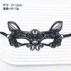 Máscara de Halloween Accesorios para Transmisión en Vivo Mascarada Gótica Cosplay Máscara de Encaje Negro Máscara para Ojos de Adulto