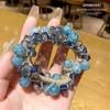 Cuerda para el cabello de cristal tejido de lujo ligero, anillo para el cabello con cuentas altas, temperamento, coleta alta, cuerda para la cabeza, pulsera, banda elástica, accesorios para el cabello al por mayor