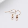 Accesorios de Joyería DIY Aretes Oro KC Blanco K Color Latón con Cuentas Gancho de Resorte para Oreja Gancho de Pez Gancho de Signo de Interrogación