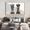 Pintura decorativa moderna minimalista creativa para mesita de noche de dormitorio, tendencia de moda, pintura colgante para pared de fondo de sala de estar, oso violento niños