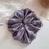 Goma para el pelo de satén con cristales cosida a mano Estilo coreano Flor para el pelo Sensación de alta gama 26 estilos nuevos Cuerda para el pelo de coleta Accesorio elástico para el pelo