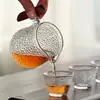 Taza de Filtrado Estilo Japonés Taza de Vidrio de Borosilicato Alto Taza de Filtrado para el Hogar Juego de Té Kung Fu Taza de Té de Vidrio Transparente con Mango de Madera Transfronterizo