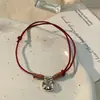 Nova Moda Nacional Estilo Chinês Bolsa Ping An Pequena Sorte Pulseira de Corda Vermelha do Ano do Signo Tecida à Mão Corda de Mão para Casal Pulseira Versátil para o Verão