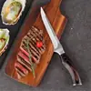 Faca de Corte para Vegetais e Carnes com Padrão de Martelo Forjada à Mão, Faca de Açougueiro Doméstica de Cozinha Afiada, Atacado