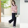 Conjunto Esportivo de Verão com Manga Curta para Mãe, Roupas para Mulheres de Meia-Idade, Blusa com Gola, Roupa de Verão Estilosa para Mulheres de Meia-Idade e Idosas, Camiseta Fina
