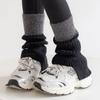 25130 Calcetines Infantiles para Niñas, Calcetines hasta la Pantorrilla Patchwork Color Block, Estilo Retro Japonés Adelgazantes Otoño/Invierno Estilo Coreano Calcetines Caídos para Niñas
