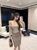 Cardigã jacquard curto de manga longa com top camisola para mulheres, conjunto suave de verão, saia midi bodycon de bolinhas conjunto de três peças