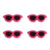 10 Accesorios Redondos de Acrílico para Gafas Preparación de Juguetes de Peluche Hechos a Mano Muñeca Decoraciones Faciales Material