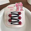 Temperamento Simple Rojo Lunares Horquilla para el Cabello Flequillo para Niños Tamaño Pequeño Clip BB Cabello Frontal Roto de Bebé Horquilla de Estrella Tocado