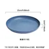 Plato Redondo de Paja de Trigo Transfronterizo de Amazon 20cm23cm Plato para Servir Plato para Comedor en Casa Plato Redondo Plato para Frutas