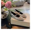 Mocasines Elegantes de Piel Genuina de Vacuno de Primera Capa, Estilo Mary Jane con Punta Cuadrada, para Mujer, con Superficie Suave y Pliegues Discretos