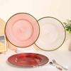 Plato de fruta de vidrio con relieve de cielo estrellado estilo europeo plato creativo de colores para fruta seca plato para filete comida occidental alfombrilla para platos casera plato grande
