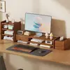 Soporte Elevador Base para Monitor de Computadora de Escritorio Soporte de Escritorio Estación de Trabajo de Escritorio de Oficina Estante de Almacenamiento con Cajón de Escritorio