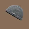 Gorro para hombres a la moda, gorro de hip-hop para propietario, gorro elegante de streetwear, gorro de lana de retazos para hombre, gorro de punto versátil