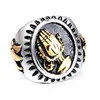 Joyería europea y americana anillo de bergamota de acero inoxidable tendencia personalizada vintage anillo de titanio regalo de vacaciones