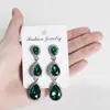 Brincos de gota europeus e americanos nicho brincos de alta qualidade moda luxo leve brincos de diamante casamento brincos super brilhantes atacado