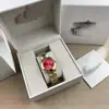 Libro Rojo Pequeño Versión de Alta Gama del Mismo Estilo de Wei Azul Hielo Triturado Rojo Rosa Sexy Exquisito Moda de Alta Gama Reloj con Correa de Acero y Cuarzo