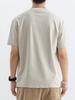 Camiseta de Verano Holgada de Manga Corta para Hombre Yimeng, Cuello Redondo, Color Sólido, Camiseta Casual para Hombres Jóvenes, Marca Casual de Moda