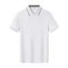 Camisa Polo de Cuello Rayado Ropa de Trabajo Personalizada Camisa Publicitaria Uniforme de Trabajo Camiseta de Manga Corta con Logo Bordado Nuevo Estilo de Verano
