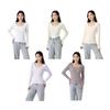 26 Modal de Primavera Cuello Cuadrado Camiseta Interior Fina Térmica para Mujer Alta Elasticidad Cómoda Camiseta de Manga Larga para Mujer