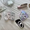 Calcetines de Yoga para Primavera y Verano Barbie Estilo Dulce Color Sólido Pilates Entrenamiento Correa Antideslizante Fitness Dedos Separados