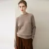 Suéter de terciopelo para mujer, Kangbao 75% cachemira 25% seda de morera, cuello semi-alto, suéter de punto de manga larga para usar como capa base, cálido