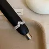 Anel Coroa de Amor Zircônia Rosa Doce Feminino Luxo Leve Elegante Moda para o Dia a Dia Anel Versátil Anel