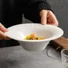 Fábrica Sombrero de Paja Patrón Arena Fantasía de 9.5 pulgadas Tazón para Uso Doméstico 2026 Tazón para Sopa y Fideos Hotel Comercial Tazón Grande Vajilla de Cerámica
