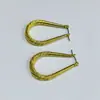 Aretes DIY de Estilo Nuevo Aretes Europeos y Americanos en Forma de U Retorcida Hechos de Latón y Hechos a Mano