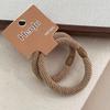 Dos piezas gruesas ~ goma elástica básica duradera para el pelo banda de pelo de sarga serie marrón cuerda elástica alta para coleta accesorios para el pelo
