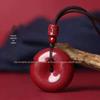 Pingente de fivela de segurança de areia de ouro roxo imperador de cinábrio natural pingente de fivela de segurança de cinábrio unissex identificação de suporte universal