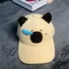 Gorra de Béisbol Bordada de Oso con Protección Solar Linda de Moda para Mujer, Venta al por Mayor con Diseño 3D de Gorro de Perro Mocoso
