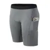 Leggings de bolso masculinas calças de compressão calças esportivas shorts de basquete secagem rápida calças de corrida elásticas