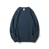 Sudadera de Algodón de Alta Gama, Color Sólido, Saludable, con Logo Impreso Personalizado, Ropa de Trabajo de Cuello Redondo para Otoño e Invierno, Uniforme Corporativo de Manga Larga con Bordado
