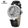 Nuevo Reloj Mecánico Automático Impermeable Forsining Moda Europea y Americana para Hombre con Movimiento Mecánico Calado