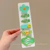 Grampo de cabelo elegante com bolinhas estilo coreano para franja, presilha lateral floral de luxo leve, acessório de cabelo tipo bobby pin