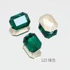 Dongzhou Diamante Esmeralda Cristal Uñas Arte Diamante Destellante Seleccionado Vidrio K9 Diamante Ovalado Forma Especial Collar Pendientes Accesorios de Joyería