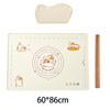 Gato Naranja de Dibujos Animados Alfombrilla de Silicona para Amasar Alfombrilla para Estirar Juego de Tres Piezas Engrosada Antideslizante Antiadherente Alfombrilla para Masa Alfombrilla para Harina para Hornear