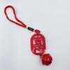 Pingente de Madeira Chinês Vermelho Auspicioso e Festivo, Cartão de Desejo de Madeira Pendurado Feliz e Rico