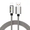 Cable de Carga Rápida Transfronterizo de 100W Luz Lateral Degradada Cable de Datos Trenzado Adecuado para Apple 16Pd Android Tipo-C Cable de Carga