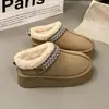 Primer Encuentro Botas de Nieve Cálidas Forradas de Borrego con Suela Gruesa Estilo Birkenstock para Invierno 2026 Calzado de Exterior para Mujer