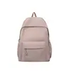 Mochila Casual Transfronteiriça, Grande Capacidade, Mochila Escolar de Cor Lisa para Alunos do Ensino Fundamental II e Médio, Viagens de Curta Distância, Mochila Feminina com Logo Imprimível