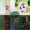 Pegatinas de Tatuaje de Dibujos Animados para Niños, Mundo de Dinosaurios Luminoso, Pegatinas Temporales Impermeables para Cara de Niños y Niñas, Stock Listo Transfronterizo