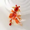 Alfiler de Seguridad Antiexposición, Elegante Broche de Carpa Koi, Brillante Broche de Pez Dorado Estilo Chino Incrustado de Cristal, Accesorio para Abrigo