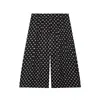 Ropa de mujer transfronteriza al por mayor estilo europeo y americano verano nuevo moda versátil pierna recta estampado de lunares cropped casual pantalones