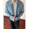 Suéter de punto con cuello de polo para hombre, chaqueta cárdigan estilo old money, otoño e invierno, color liso, casual, venta al por mayor de fábrica transfronteriza