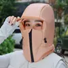 Gorro Cálido de Invierno para Mujeres que Andan en Bicicletas Eléctricas, Protección Facial, Protección para los Oídos, Gorro Lei Feng Engrosado, Gorro de Plumas Impermeable y a Prueba de Frío para Exteriores
