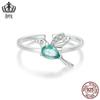 Aifule original beija-flor anel aberto s925 prata esterlina banhado a platina pássaro jóias pulseira ajustável para mulheres atacado