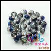 Cuentas planas de 6MM8MM color de retención de alta temperatura color de galvanoplastia vidrio de cristal de alta calidad cuentas de rueda fabricantes soporte pequeño lote mixto